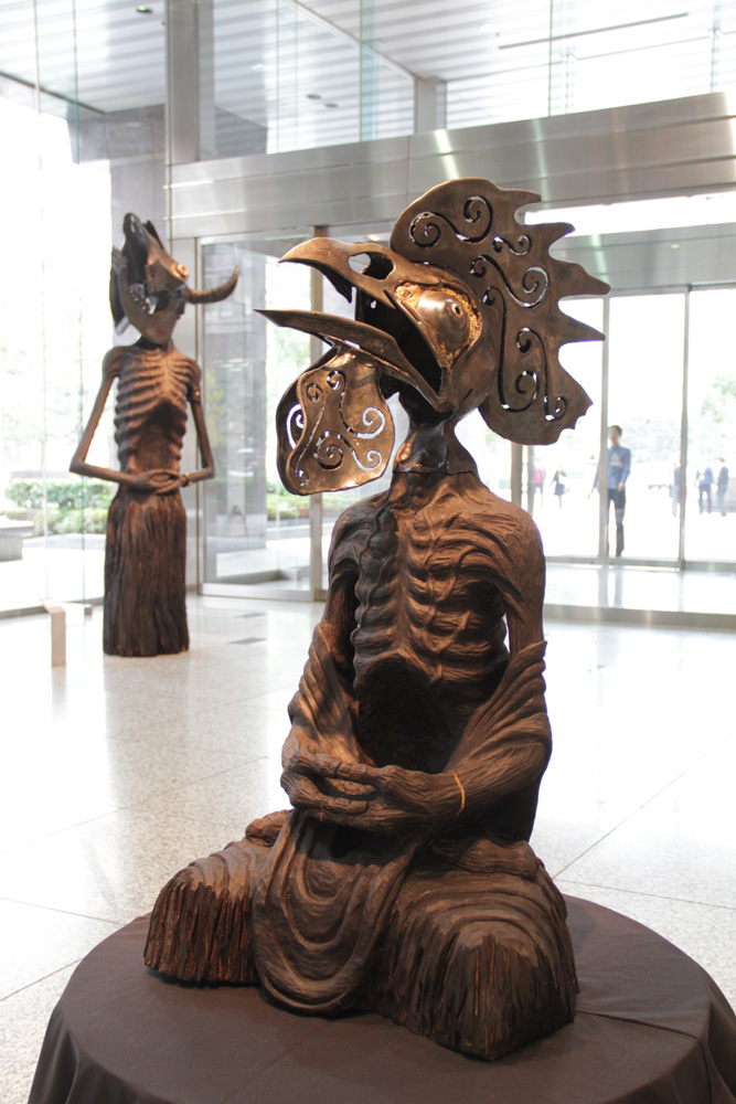 森田太初「即身仏　～東北の鶏～」